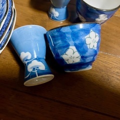 《美品》紫陽花柄お皿・徳利セットの画像