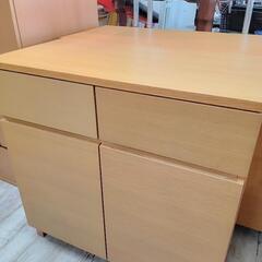 無印良品　キャビネット 幅80cm 無印 キャビネット 幅80×奥行40×高さ83cm オーク材 木扉 MUJI/無印