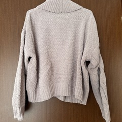 ゆるふわニット　ピンクベージュの画像
