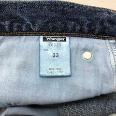 ss6676　ラングラー デニムパンツ 33インチ ブルー インディゴ Wrangler ジーンズ デニム ジーパン メンズ ラングラー 古着の画像