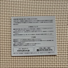 ［JAL株主優待券］国内線50%割引券１枚
の画像
