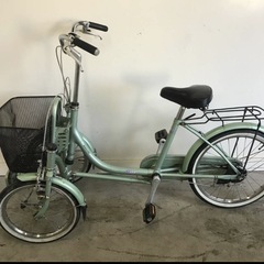693(B)□岐阜発　△BRIDGESTONE/minna/ミンナ/ブリジストン/前二輪/大人用三輪自転車/走行確認/タイヤひび割れあり/現状品　R6.7/27□0.8の画像