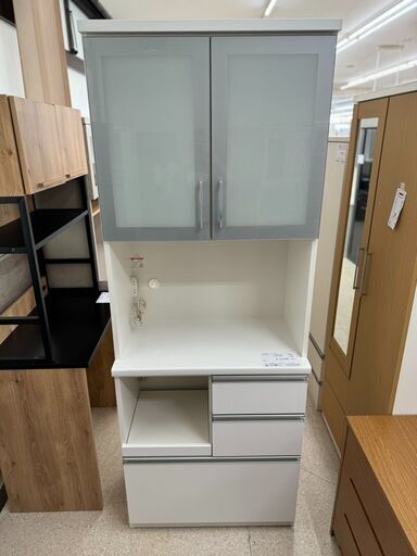 ★ジモティ割あり★ 松田家具 レンジボード 白 H205×D45×W78 クリーニング済み TJ8204