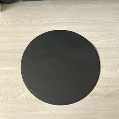 丸型 デスクマット ブラック フェイクレザー