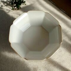 九谷焼　龍仙造　菓子鉢　牡丹紋　菓子器　八角鉢　中皿　深皿　茶道具の画像