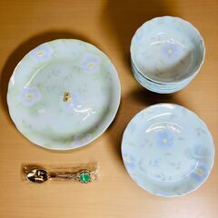 夢ロマン デザートセット（大皿×1・小皿×５、小鉢×5、スプーン×5）