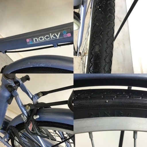 699□岐阜発　△ nacky / 自転車 / 24インチ / ママチャリ / 走行確認 / サビ有り / タイヤひび割れあり / 現状品　R6.7/21□