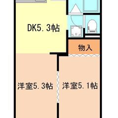 １階。 2DK。 高齢者・生活保護受給者の方、応相談
