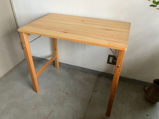 無印良品 パイン材の折りたたみデスク