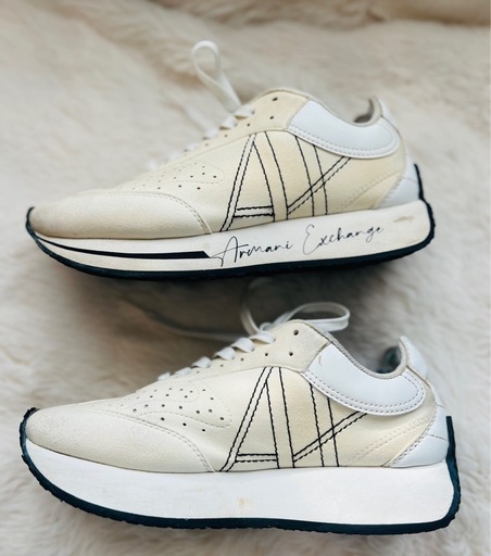 ARMANI Exchange  白 ホワイト スニーカー 厚底スニーカー 厚底 レディース ARMANIEXCHANGE