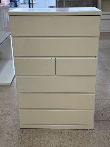 ★ジモティ割あり★  チェスト 白 H115×D40×W75.4 クリーニング済み TJ8208