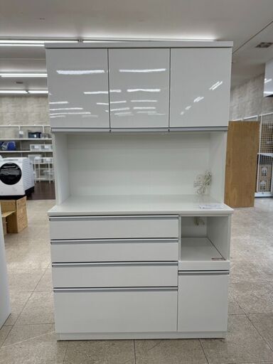 ★店長特別値引き★  レンジボード 白 H200.5×D50.5×W119.5 クリーニング済み TJ8211