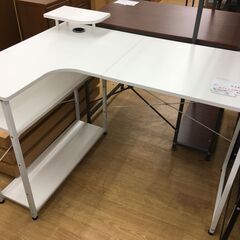 ★ジモティ割あり★  収納付きデスク 白　ホワイト W111×D...