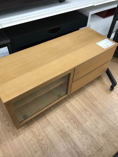 ★ジモティ割あり★ 良品計画　無印良品 TVボード オーク材 ナチュラル H46.5×W110×D40 クリーニング済み KJ5998