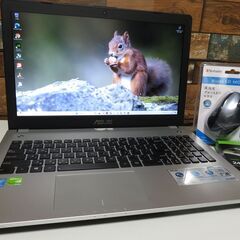 超美品！限定1台◇ゲーミングノートPC◇最新windows11搭載◇快適！高速起動&webカメラ付き◇年賀状作成OK◇爆速SSD+高性能core i5+GT840M◇ASUS N56J/メモリ8GB/office/無線LAN/15.6型ワイド/N002