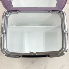 【レガストック川崎本店】MIクリエーションズ コスメ メイク ボックス 化粧箱 化粧品 収納 ミラー付 鏡付 大容量 COB-350 パープル 日本製の画像