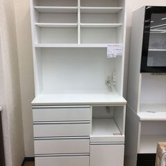 ★ジモティ割あり★  食器棚　 白、ホワイト W90×D51×H201 クリーニング済み SJ6867