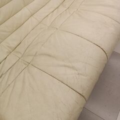 ★ジモティ割あり★  三人掛けソファー ホワイト H84×D94×W188 クリーニング済み TC1142の画像