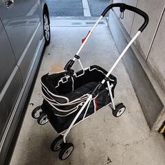 犬用バギー 低床幌付き 紺色