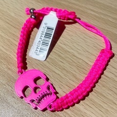 【骸骨】蛍光色ブレスレット【未使用】の画像