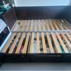 HEMNES ヘムネス デイベッド 引き出し3/マットレス2付き...