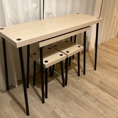 IKEA ネストテーブル スツール付き 4点セット