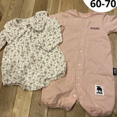 長袖　ロンパース　60-70　