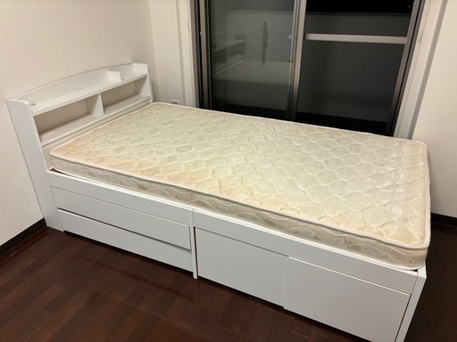 【値下げ交渉あり】収納付きシングルベット