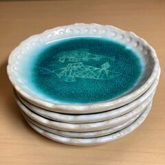 KANSAI fine china 銘々皿揃い（さかな柄小皿５枚セット）の画像