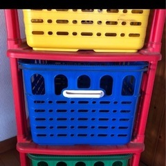 チャイルドボックス 三段カラフルの画像