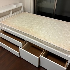 値下げ交渉あり.収納付きシングルベッド