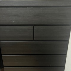国産天然木ハイチェストブラックブラウン