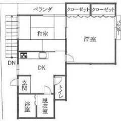 敷金礼金仲介手数料0円！！２DK48㎡、屋根裏収納あり！！3口シ...