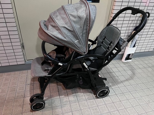 カトージ ベビーカー 2シーター グレー