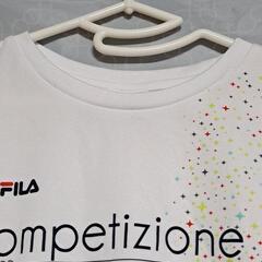 FILA Tシャツ M スポーツ ウェア 白 イタリア プリント 半袖の画像