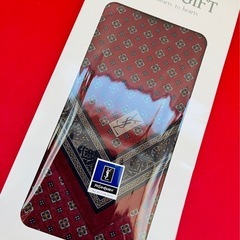 新品未使用 イヴサンローラン YSL ハンカチ メンズ ワインレッド