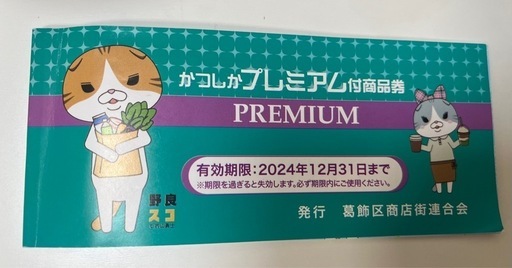 葛飾区プレミアム商品券　一般商店用10000円分
