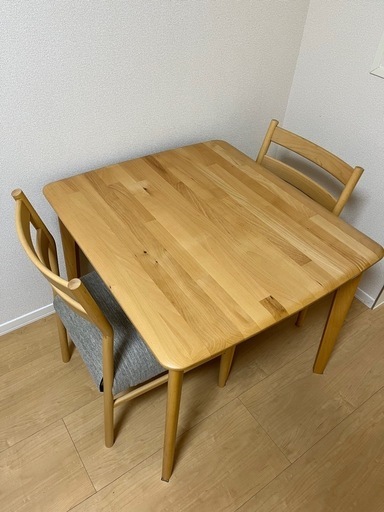 【美品】2人用ダイニングテーブル　チェアセット