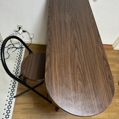 机 テーブル キッチン台収納あり椅子付き