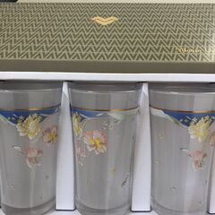 ☆【Mario Valentino】グラス15点セット　花柄　食器　キッチン　生活雑貨　来客用　おもてなし 　長期保管品（NF240828）Zi-528-42の画像