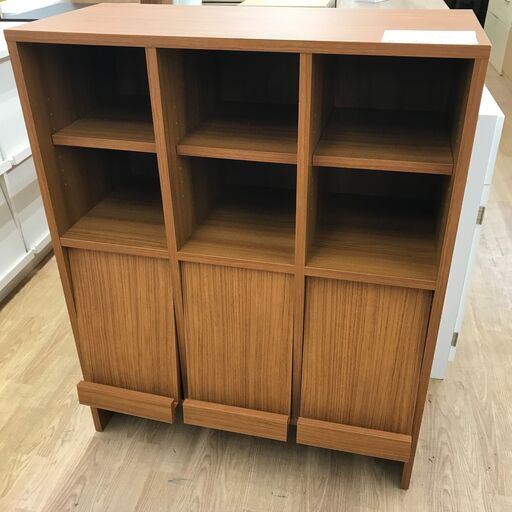 ★ジモティ割あり★  本棚　マガジンラック ナチュラル H106×W86×D39.5 クリーニング済み KJ6001