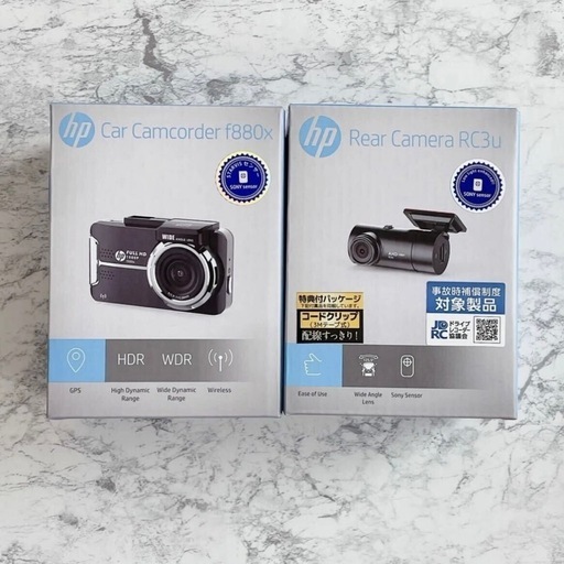 hp　ドライブレコーダー 前後カメラ 360度 リアカメラ 広角 SONY製センサー搭載 1080PフルHD
