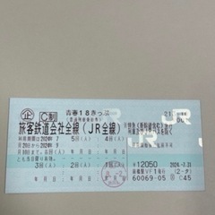 【取引中】青春18きっぷ　2回分