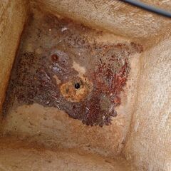 大型鉢　四角形　グレー　ファイバークレイ（セメント）　洋風の画像