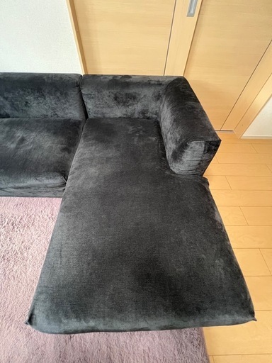 ②　Franc franc フランフラン　メーネ カウチ R ブラック　メーネソファ　ソファー　MEHNESOFA