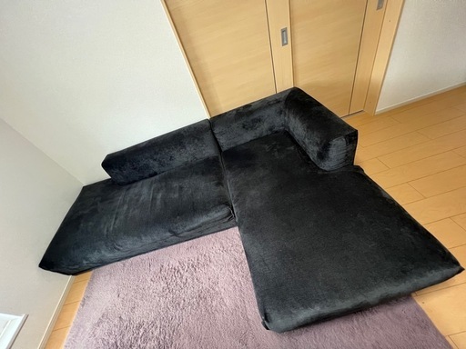 ②　Franc franc フランフラン　メーネ カウチ R ブラック　メーネソファ　ソファー　MEHNESOFA