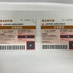 JAL 50%off株主優待券2枚