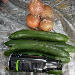 胡瓜5本　玉ネギ　4玉