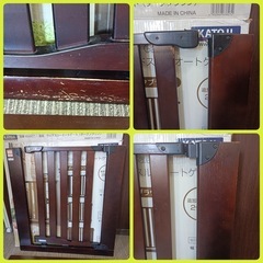 ［八4522］〈中古品〉KATOJI ウッドスルーオートゲート　※傷汚れありの画像