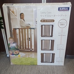 ［八4522］〈中古品〉KATOJI ウッドスルーオートゲート　※傷汚れありの画像